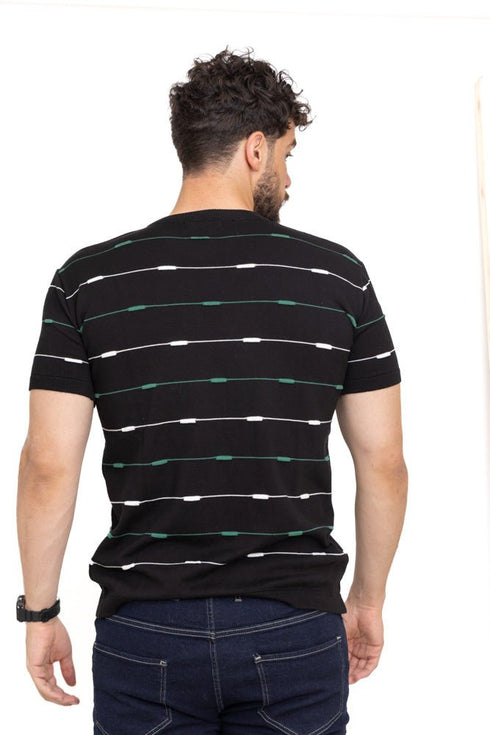 Black F - S.Knit Round T-shirt - Khotwh
